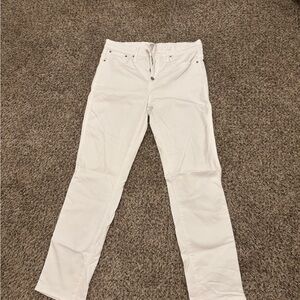 J. Crew Women's Straight Leg White Jeans size 31T